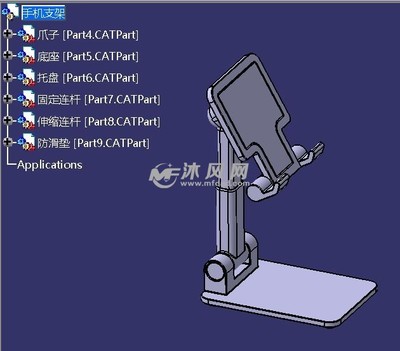 简约创意手机支架模型设计图与设计理念